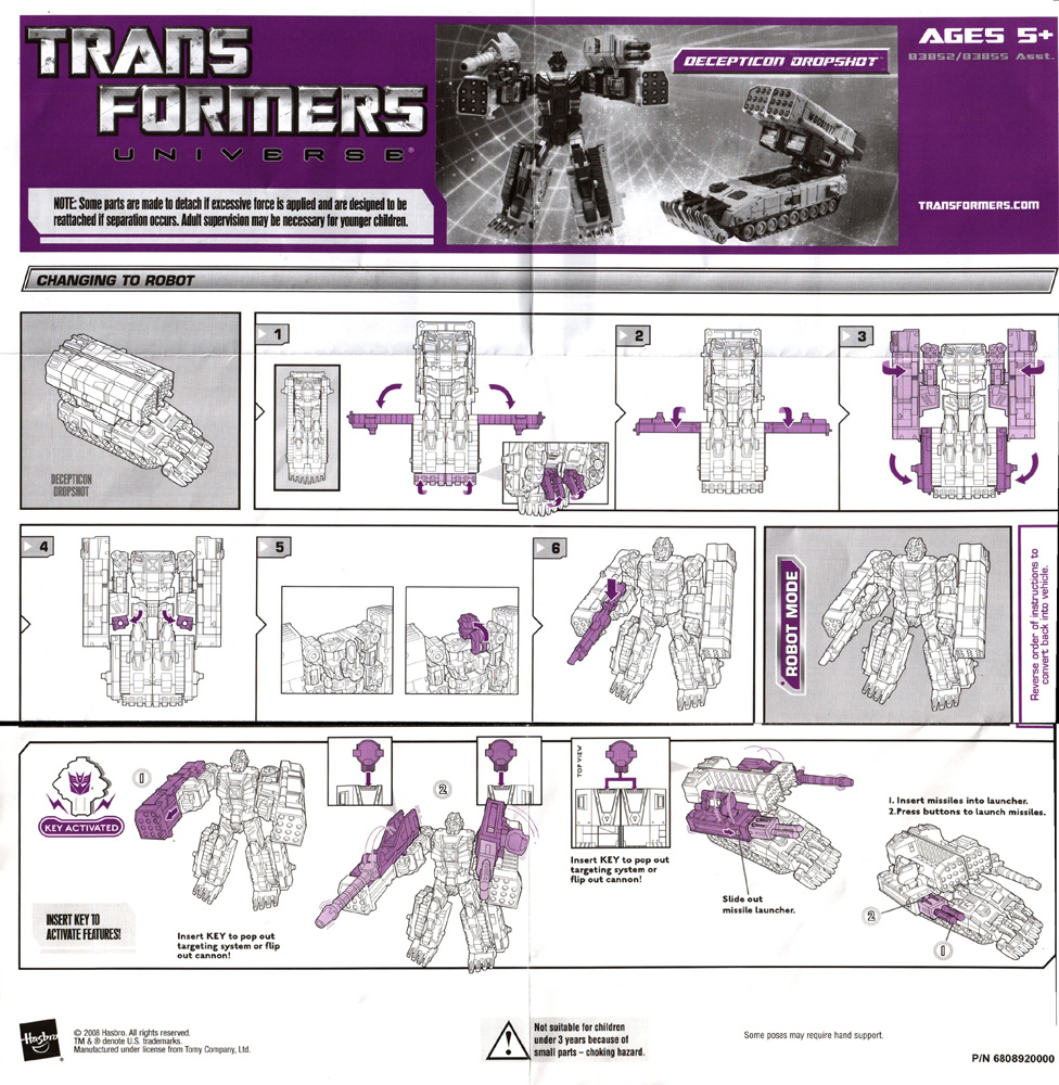 Voyager Class Decepticon Dropshot (Transformers, Universe 2